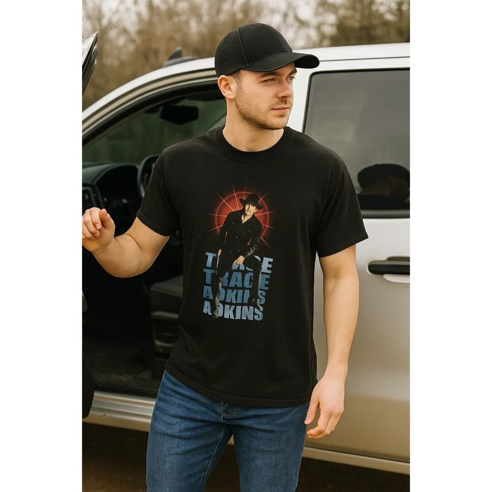 Trace Adkins Honky Tonk Badonkadonk Tour Concert Tee 2006 Black Anvil Large